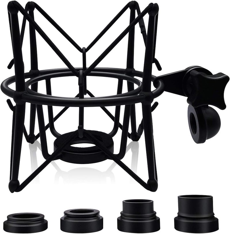 boseen Microphone Shock Mount Mic Holder - Anti Vibration Spider Shockmount Compatible with Many Condenser Mics Like AT2020 MXL 770 MXL 990 Samson G Track Pro Rode Procaster NT1-A Neumann U87 etc. - Image 1